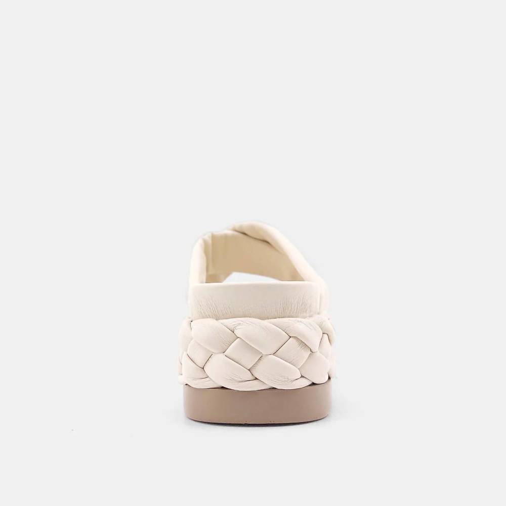 NEW SHU SHOP women's kimora braided platform sandal in cream - Picture 4 of 4